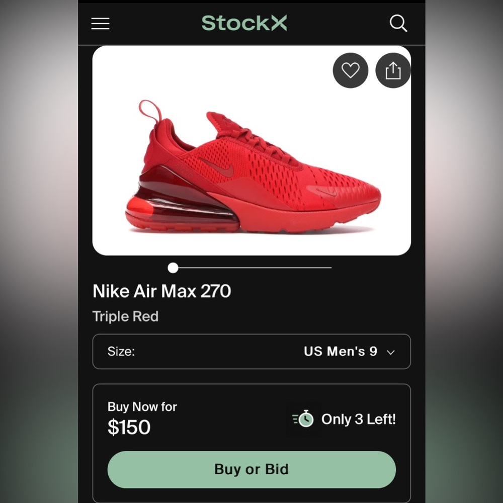 Nike Air Max 270 Men's Shoes - Red